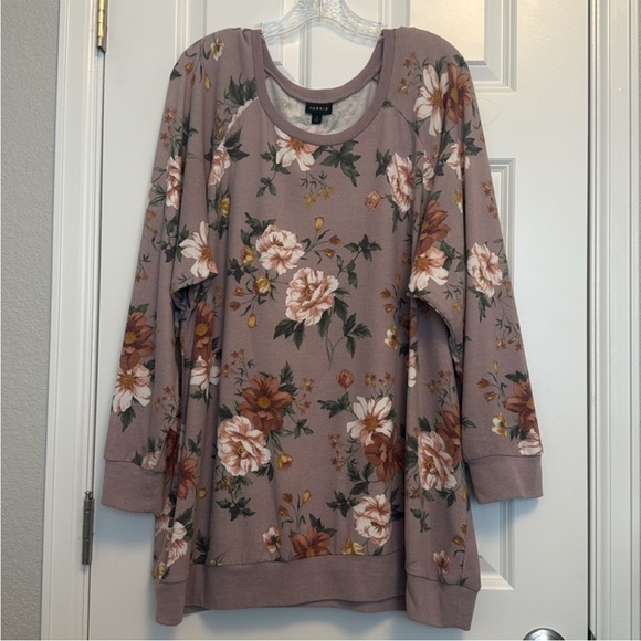 torrid Tops - Torrid Pink Floral Long Sleeve Top